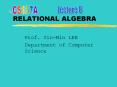 RELATIONAL ALGEBRA PowerPoint PPT Presentation