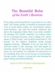 The Beautiful Roles  of the Earth