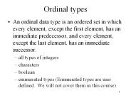 Ordinal types
