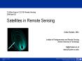 TU Wien Course 122'018: Remote Sensing 2006 April 26 Satellites in Remote Sensing PowerPoint PPT Presentation