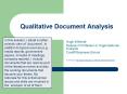 Qualitative Document Analysis PowerPoint PPT Presentation