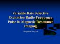 Variable Rate Selective Excitation Radio Frequency Pulse in Magnetic Resonance Imaging PowerPoint PPT Presentation