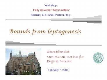 Bounds from leptogenesis