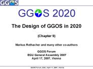 The Design of GGOS in 2020