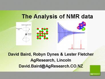 The Analysis of NMR data