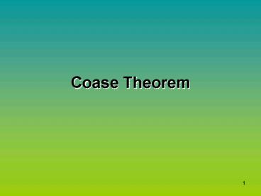 Coase Theorem