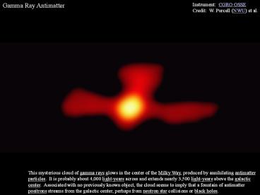 Gamma Ray Antimatter