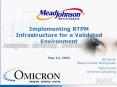Implementing RTPM Infrastructure for a Validated Environment PowerPoint PPT Presentation