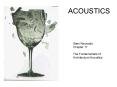 ACOUSTICS PowerPoint PPT Presentation