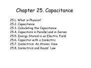 Chapter 25. Capacitance