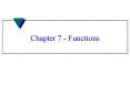 Chapter 7 - Functions PowerPoint PPT Presentation