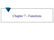 Chapter 7 - Functions