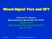 Mixed-Signal Test and DFT