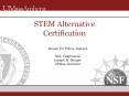 STEM Alternative Certification PowerPoint PPT Presentation
