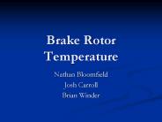 Brake Rotor Temperature