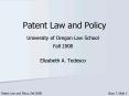 Patent Law and Policy PowerPoint PPT Presentation