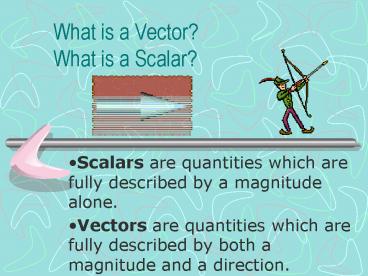 What is a Vector What is a Scalar