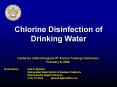 Chlorine Disinfection of Drinking Water PowerPoint PPT Presentation