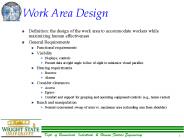 Work Area Design