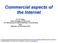 Commercial aspects of the Internet PowerPoint PPT Presentation