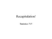 Recapitulation!