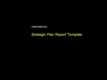 Strategic Plan Report Template
