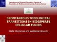 SPONTANEOUS TOPOLOGICAL TRANSITIONS IN BIDISPERSE CELLULAR FLUIDS PowerPoint PPT Presentation