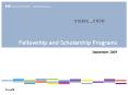 Fellowship and Scholarship Programs September 2009 PowerPoint PPT Presentation