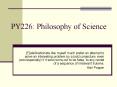 PY226: Philosophy of Science PowerPoint PPT Presentation