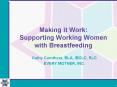 Making it Work: Supporting Working Women with Breastfeeding PowerPoint PPT Presentation