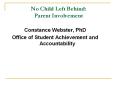 No Child Left Behind: Parent Involvement PowerPoint PPT Presentation
