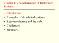 Chapter 1: Characterization of Distributed Systems PowerPoint PPT Presentation