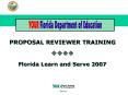 Reviewer Training School Renovation, IDEA and Technology Grants Program Wednesday, November 14, 2001 PowerPoint PPT Presentation