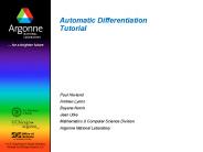 Automatic Differentiation Tutorial