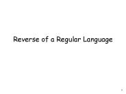 Reverse of a Regular Language