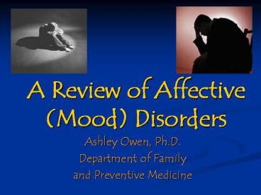 A Review of Affective (Mood) Disorders