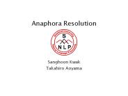 Anaphora Resolution