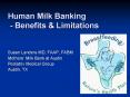 Human Milk Banking Benefits PowerPoint PPT Presentation