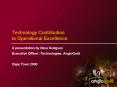 Technology Contribution to Operational Excellence PowerPoint PPT Presentation
