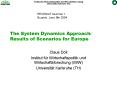The System Dynamics Approach: Results of Scenarios for Europe PowerPoint PPT Presentation