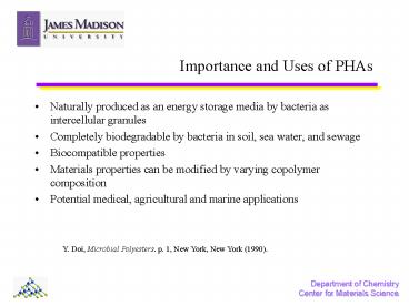 Importance and Uses of PHAs