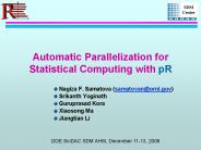 Automatic Parallelization for Statistical Computing with pR