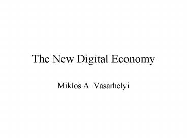 The New Digital Economy