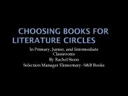 Choosing Books For Literature Circles