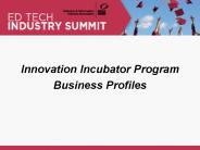 Innovation Incubator Program