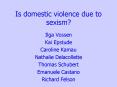 Is domestic violence due to sexism PowerPoint PPT Presentation
