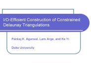 IOEfficient Construction of Constrained Delaunay Triangulations