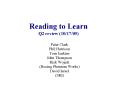 Reading to Learn Q2 review (10/17/05) PowerPoint PPT Presentation