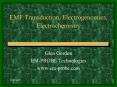 EMF:Transduction, Electrogenomics, Electrochemistry PowerPoint PPT Presentation