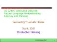 CS 224U LINGUIST 288188 Natural Language Understanding Jurafsky and Manning PowerPoint PPT Presentation